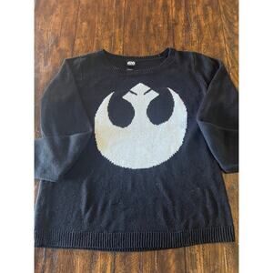 Star Wars Rebel Alliance Sweater Womens Medium Her Universe Black Knit